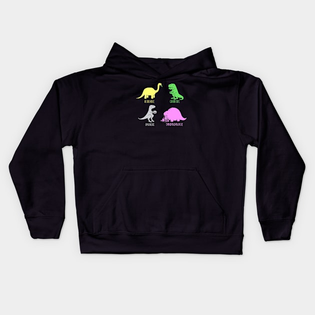 Dinosaur Jokes Kids Hoodie by Gamcit's